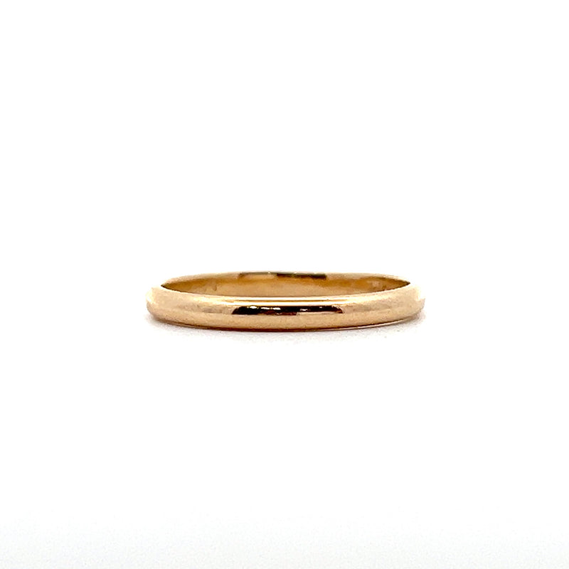 14K YG 2.0mm Half Round Wedding Band