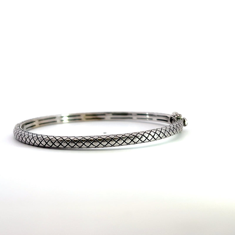 Sterling Silver Andrea Candela Hinged Bracelet