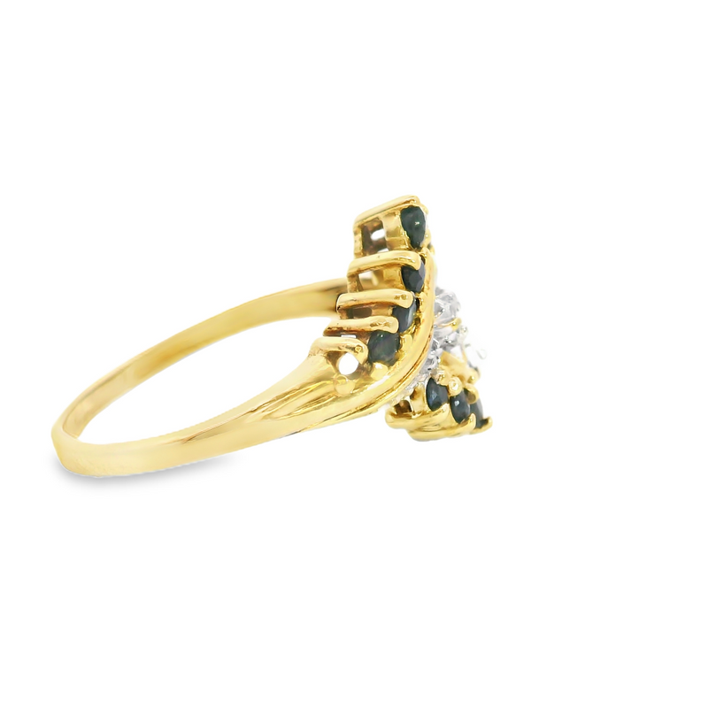 14K YG Sapphire & Diamond Ring