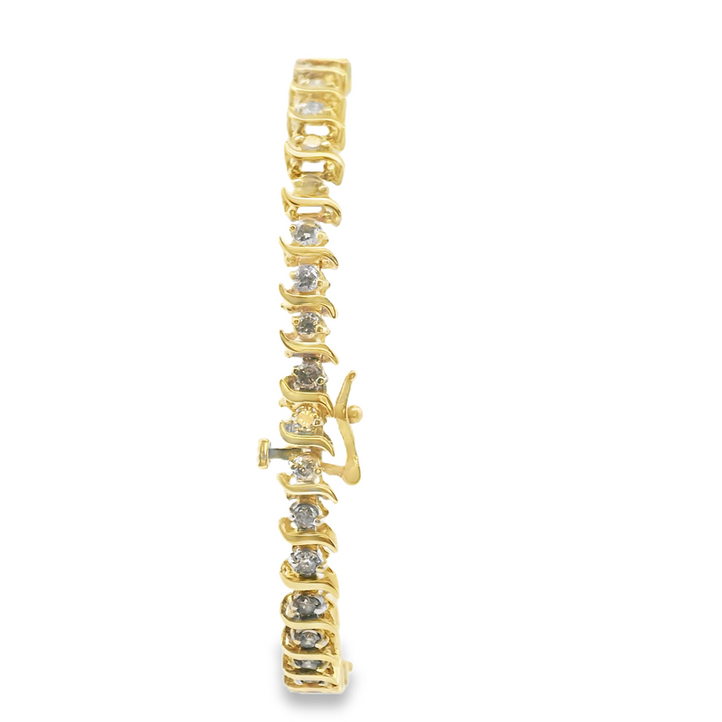 10K YG Diamond Tennis Bracelet