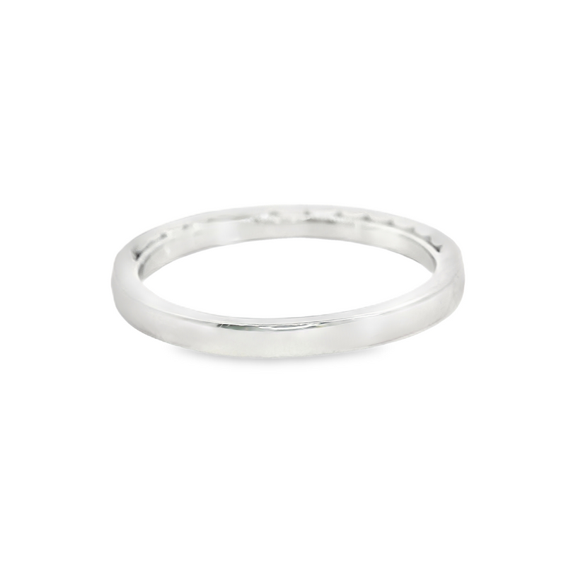 14K WG Milgrain Diamond Band