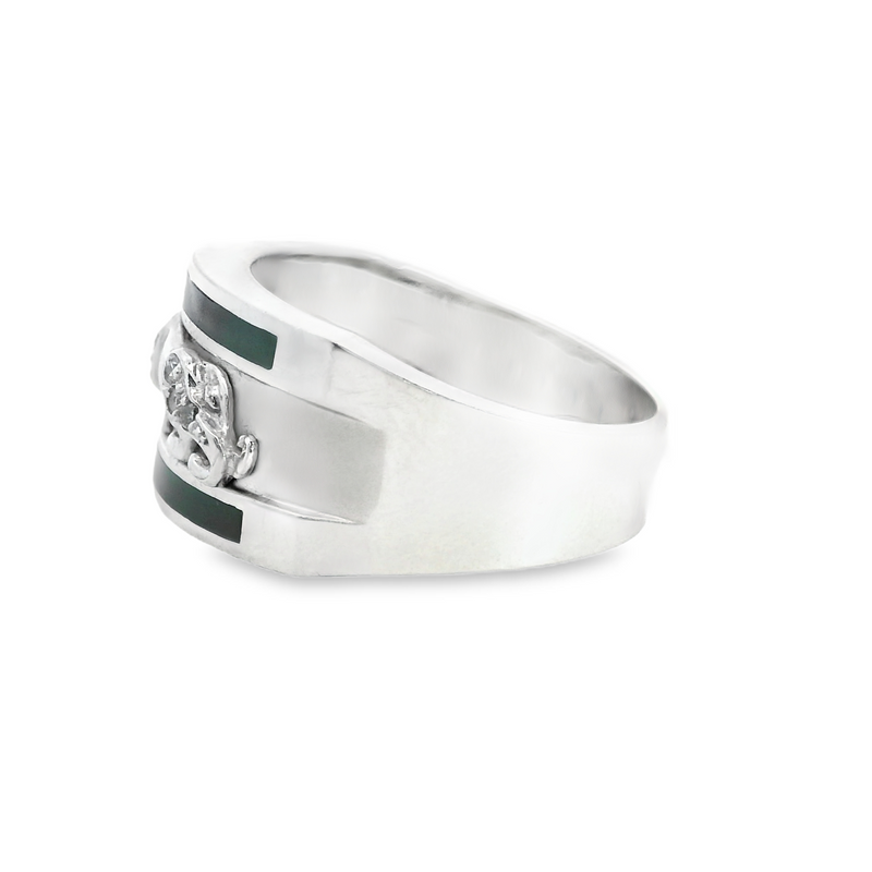 14K WG ONYX/DIAMOND RING