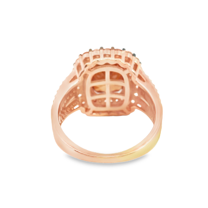 Rose Gold Plated Sterling Silver CZ Ring