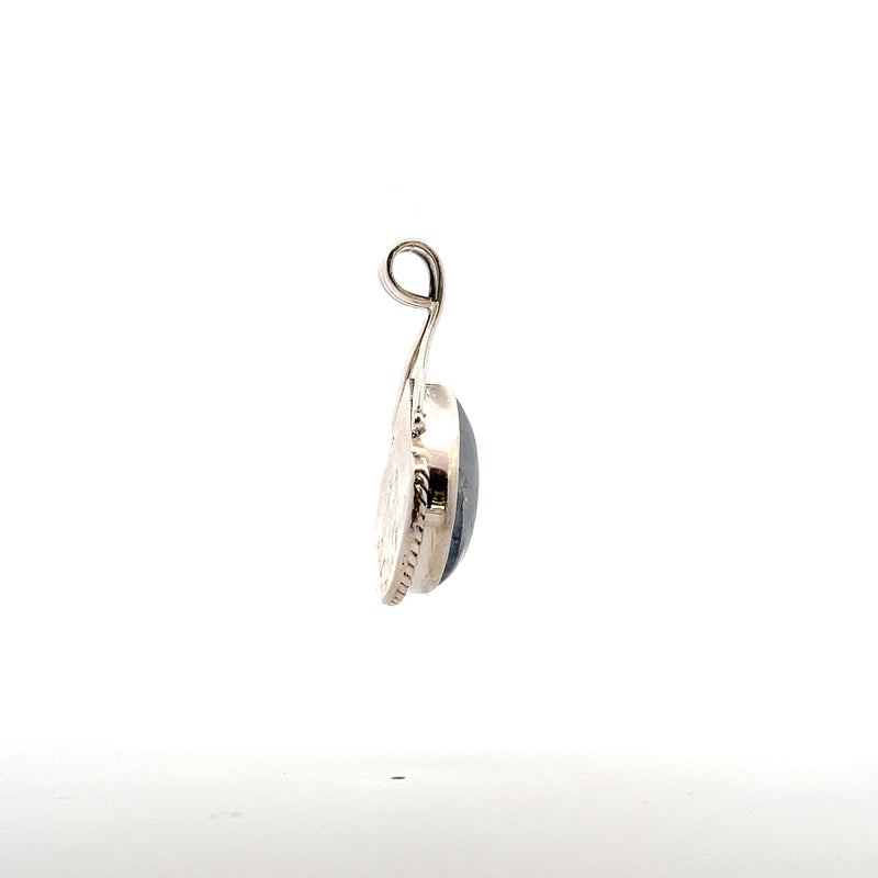 Sterling Sliver Rainbow Moonstone Pendant