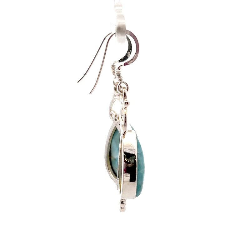 Sterling Silver Larimar Earrings