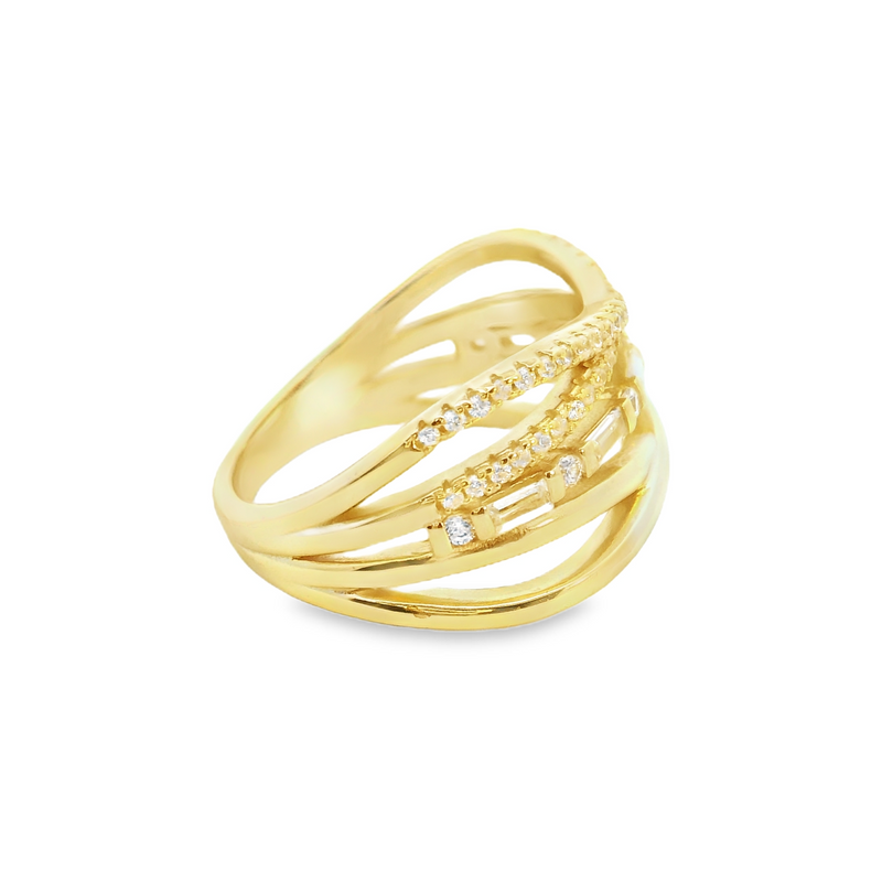 Gold Plated CZ Band