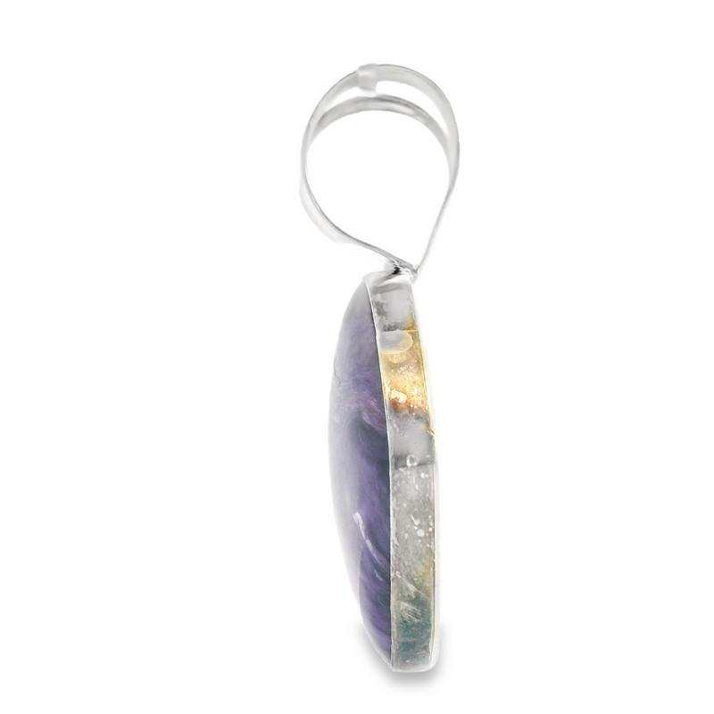 Sterling Silver Sugelite Pendant