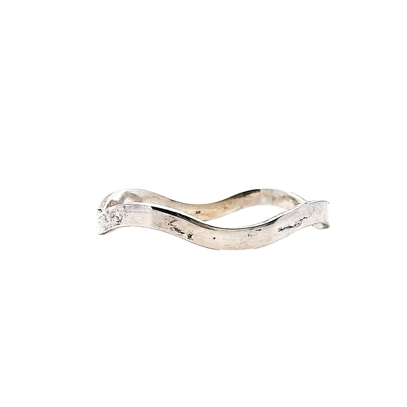 Sterling Silver Wave Bangle Bracelet