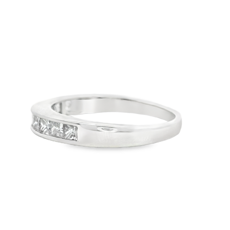 14K WG CHANNEL SET PRINCESS BAND
