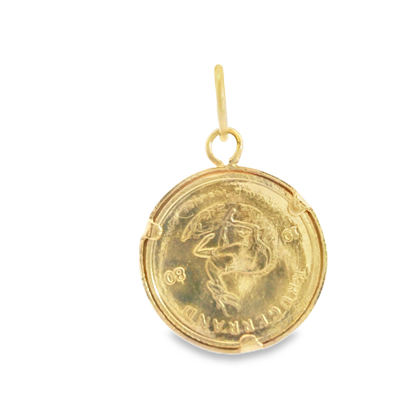 14K YG Krugerrand Coin Replica Pendant