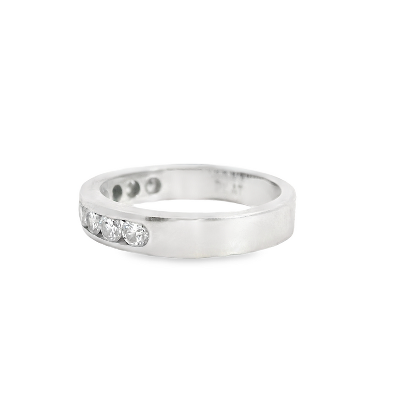 Platinum & Diamond Channel Set Band
