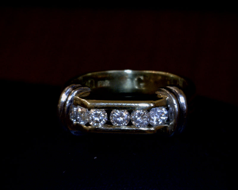 18K & PLATINUM DIAMOND BAND