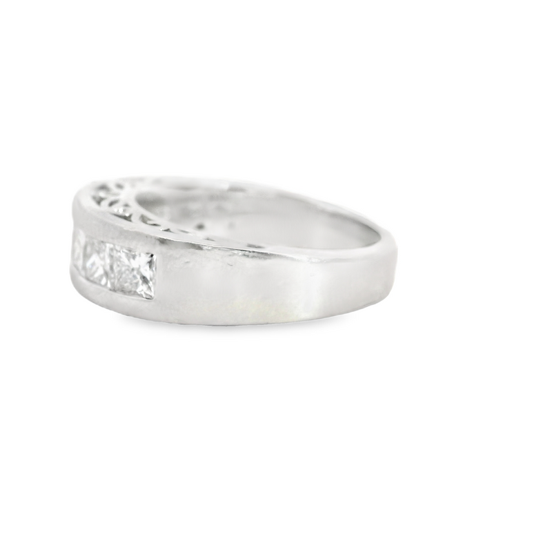 PLATINUM & PRINCESS CUT DIAMOND BAND