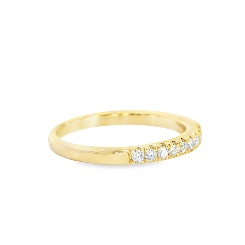 14K YG Diamond Band