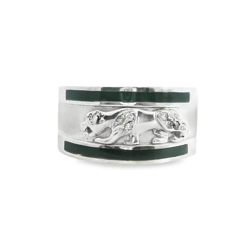 14K WG ONYX/DIAMOND RING