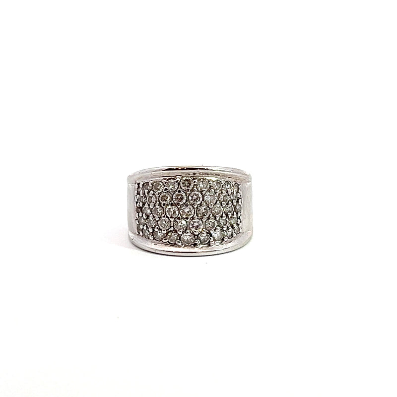 14K WG Pave Diamond Band