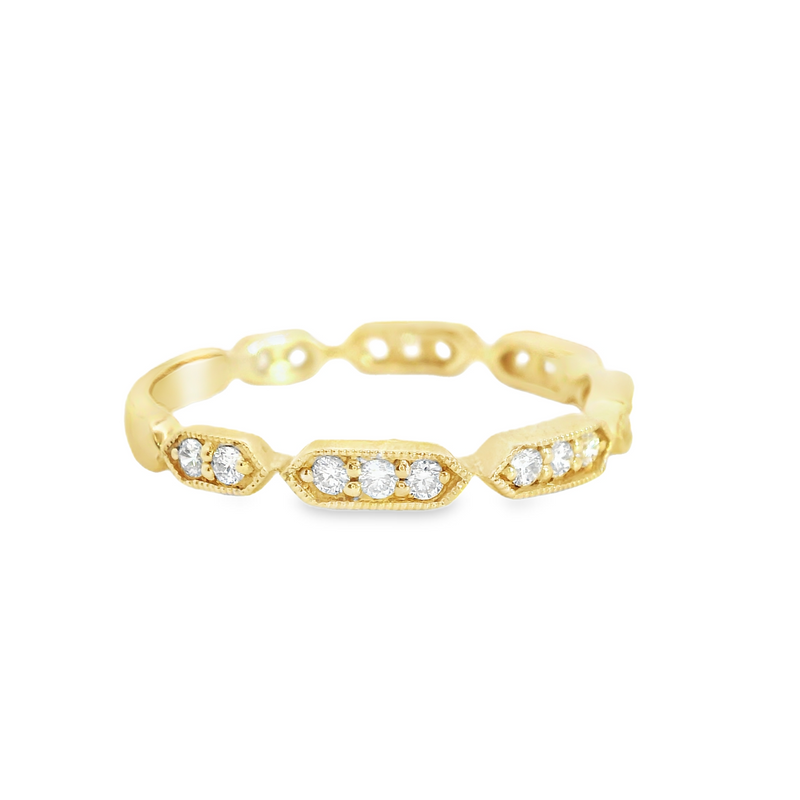 14K YG Diamond Band 0.22 CT TW
