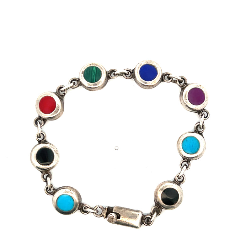 Sterling Silver Gemstone Bracelet 8