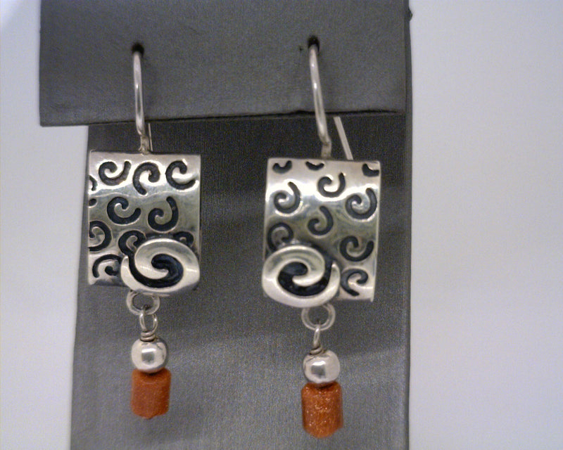 Sterling Silver Sunstone Silpada Earrings