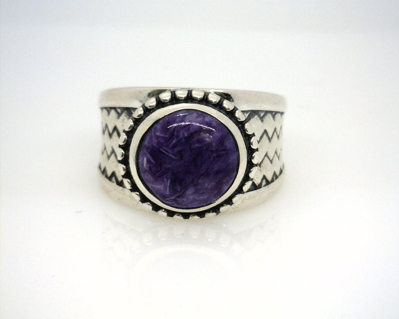 STERLING SILVER PURPLE RHODOCH