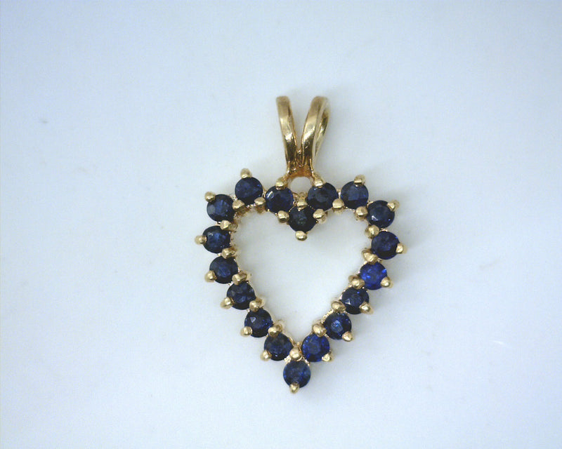 14K YG Sapphire Pendant