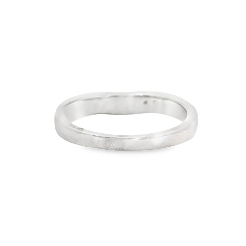 14K WG Curved Channel Set Diamond Band
