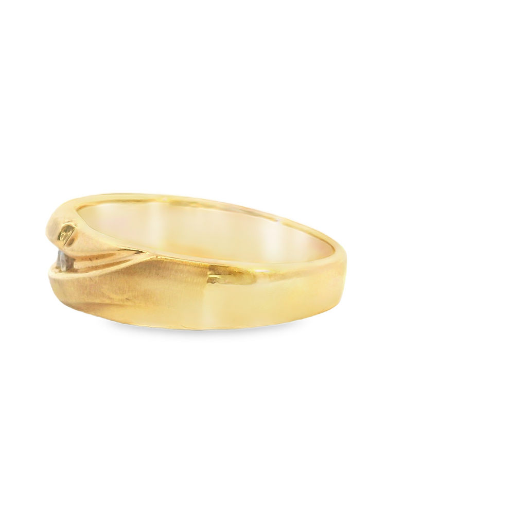 14K YG DIAMOND BAND