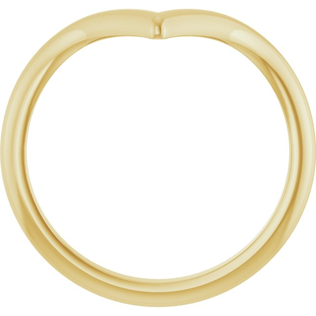 14K YG V Curve Wedding Band 2.0MM
