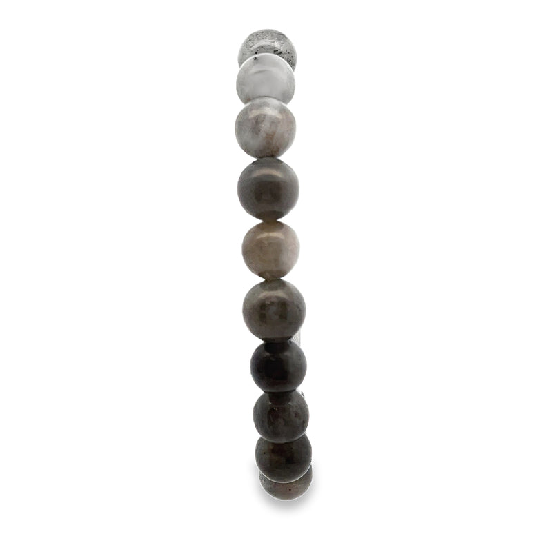 Lagos Caviar Sterling Silver Labradorite Stretchy Bead Bracelet