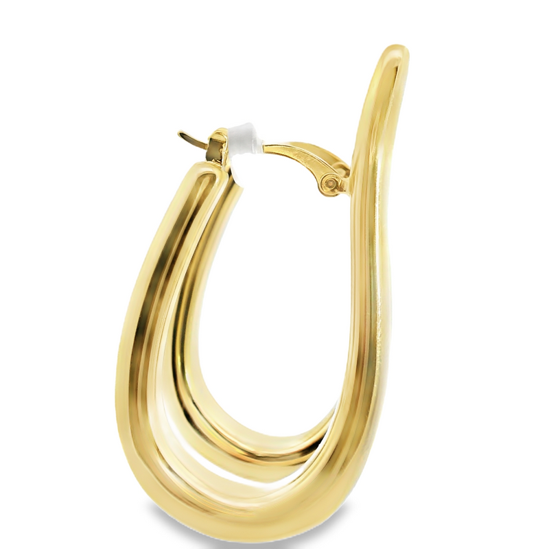 Gold Plated Oval Hoops