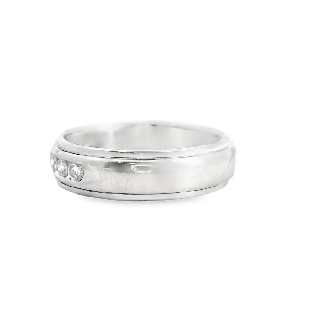 14K WG Diamond Wedding Band
