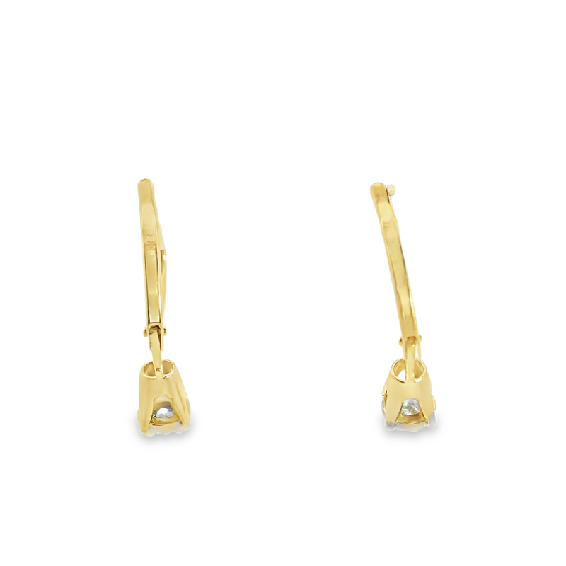 14K YG Diamond Earrings 0.10 CT TW
