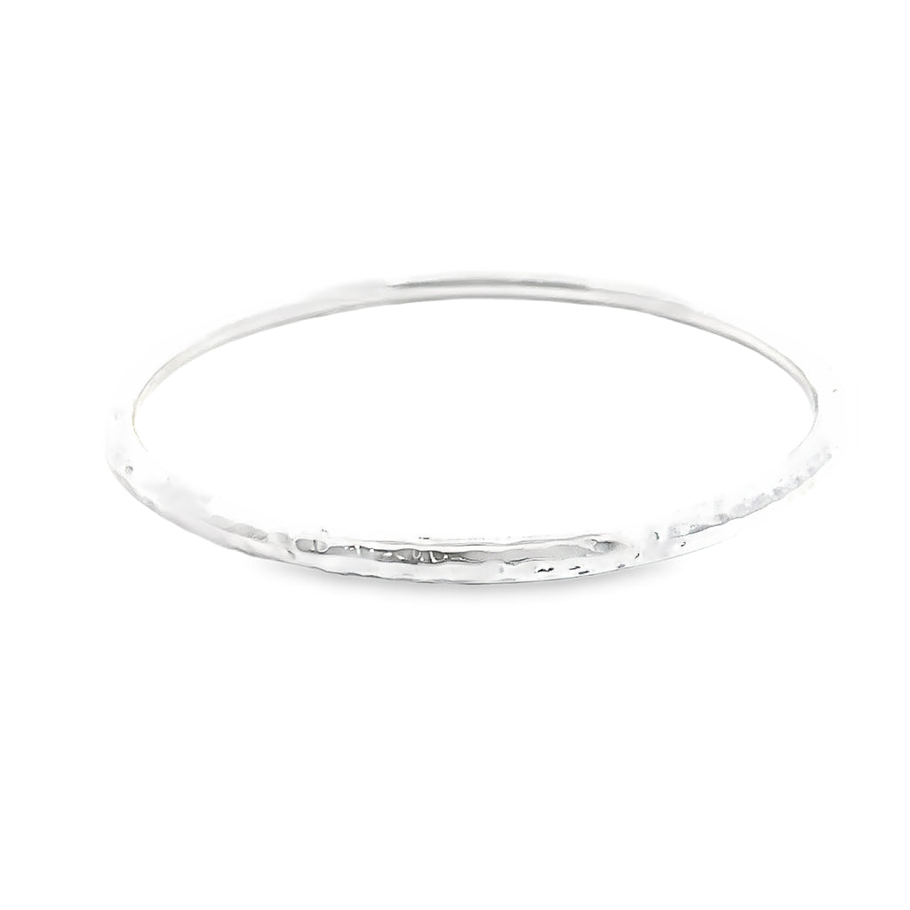 Sterling Silver Hammered Bangle Bracelet