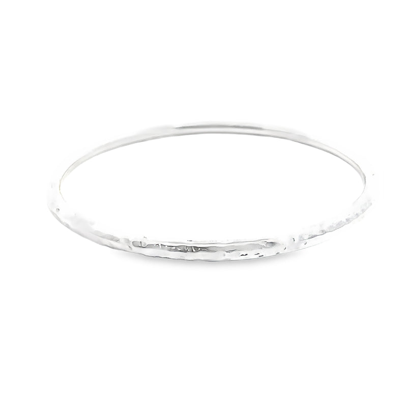 Sterling Silver Hammered Bangle Bracelet