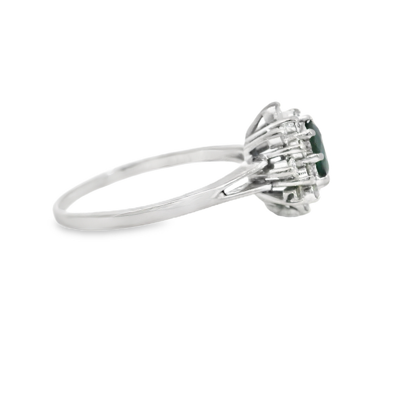 14K WG Sapphire & Diamond Ring