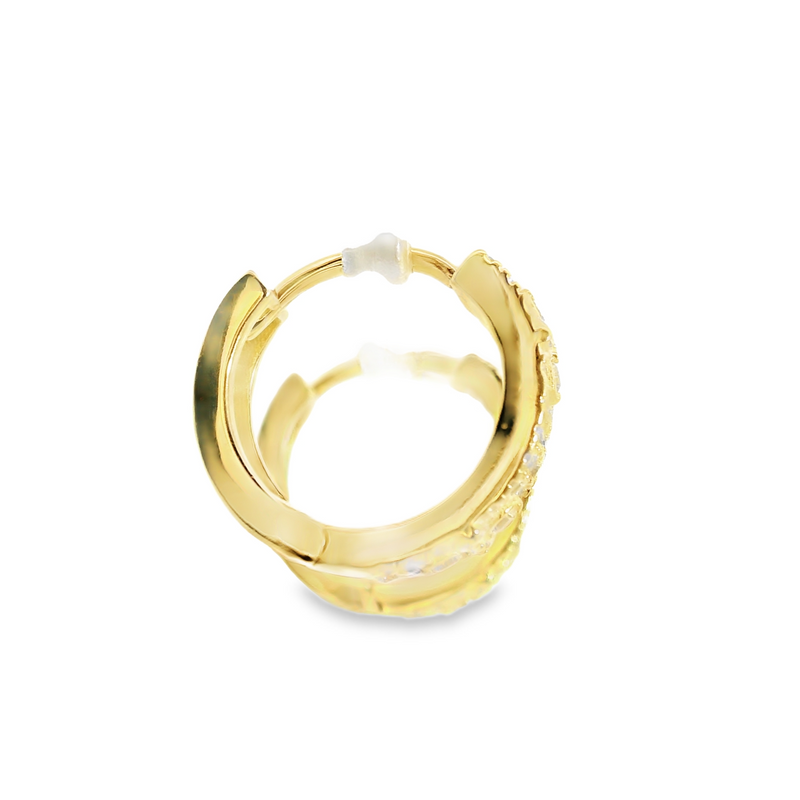 Gold Plated CZ Hoops