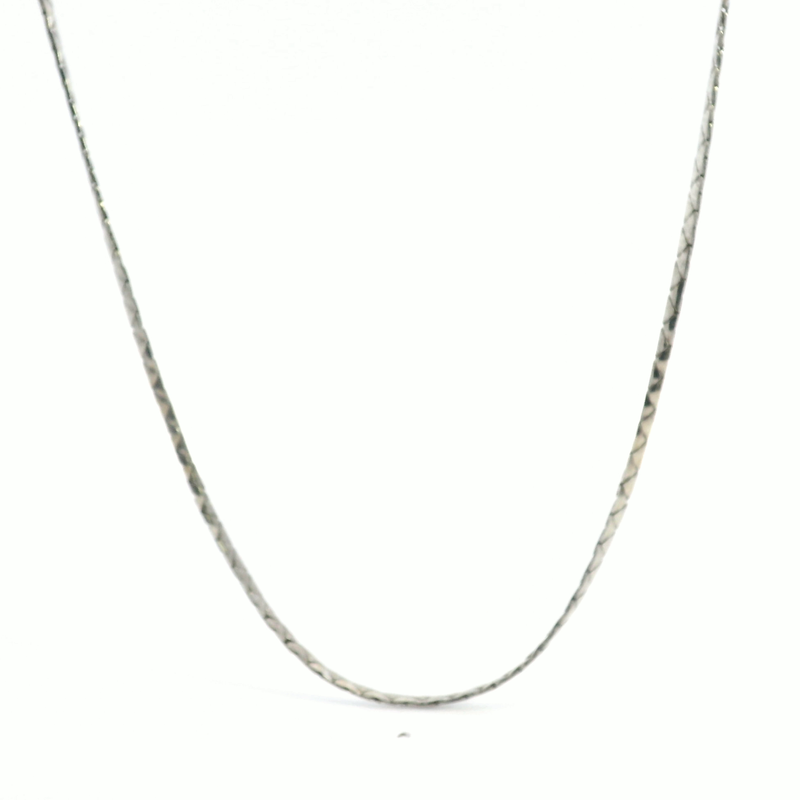 Sterling Silver Flat Diamond Cut Chain 18"