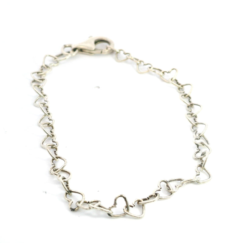 Sterling Silver Heart Link Bracelet