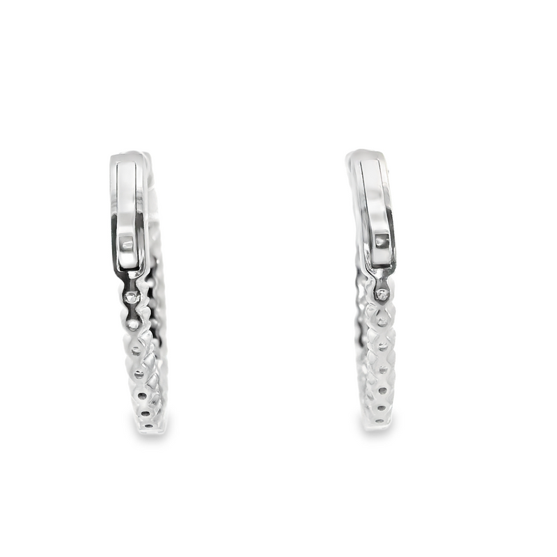 14K WG Diamond Hoop Earrings