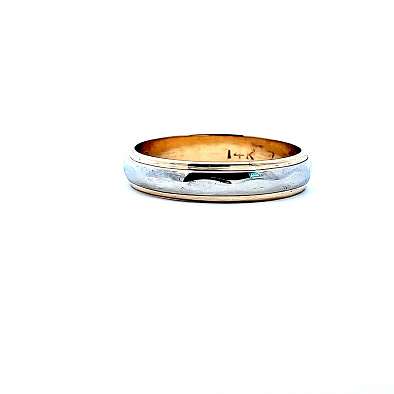 14K TT Mens Wedding Band