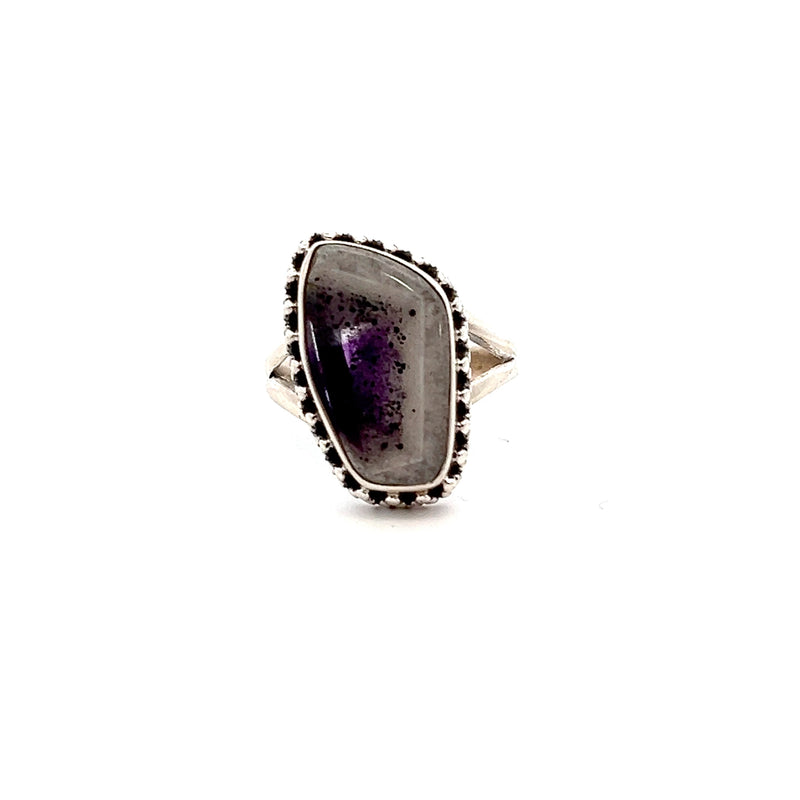 Sterling Silver Trapiche Amethyst Ring