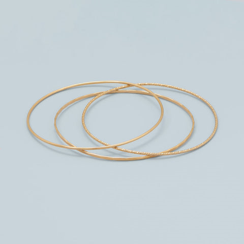 14/20 Gold Filled Hammered Wire Bangle Bracelet