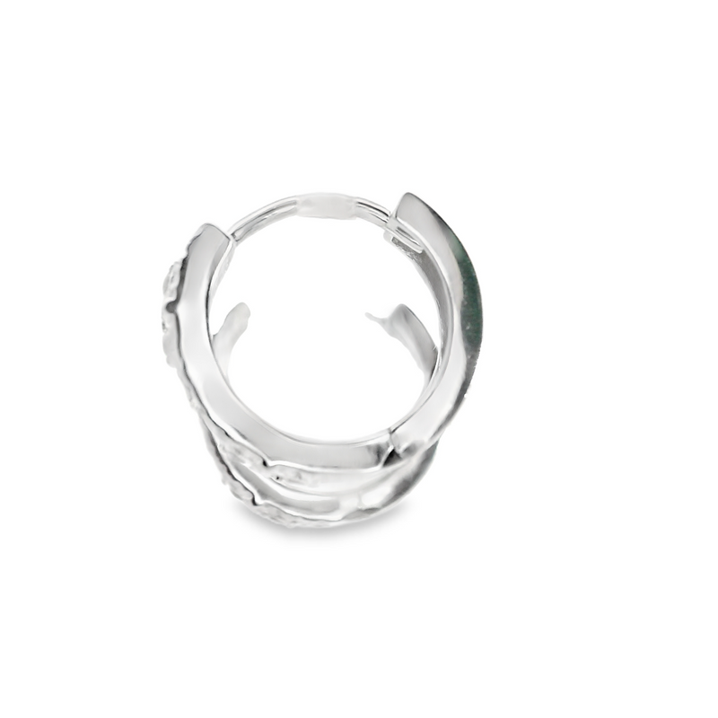 Sterling Silver CZ Hoops