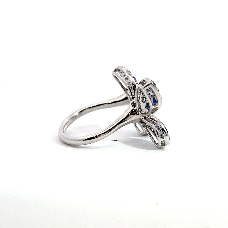 18K WG Sapphire & Diamond Butterfly Ring