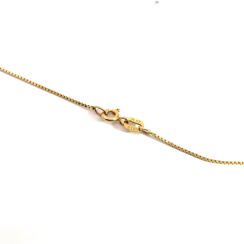 14K YG Box Chain 24"