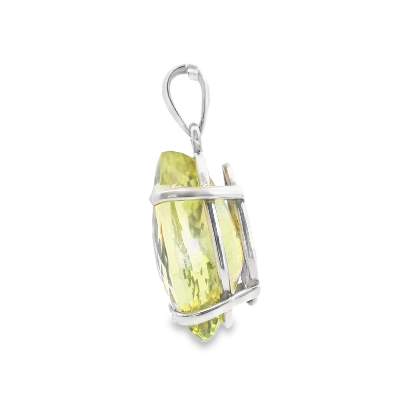 Sterling Silver Lemon Quartz Pendant