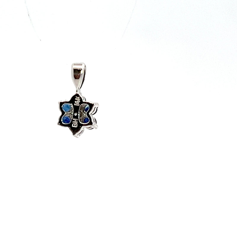 14K WG Sapphire & Diamond Pendant