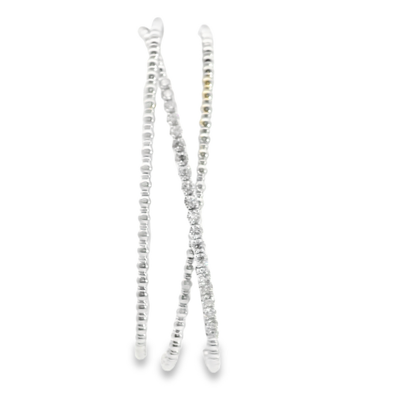 14K WG Flexible Diamond Bangle Bracelet