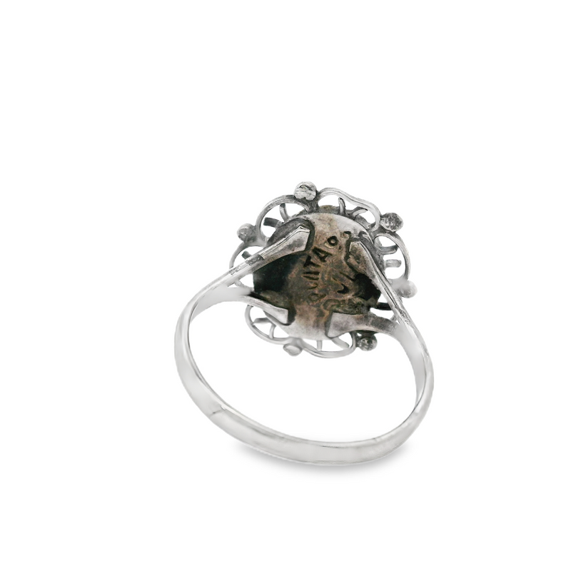 Sterling Silver Blue Stone Ring