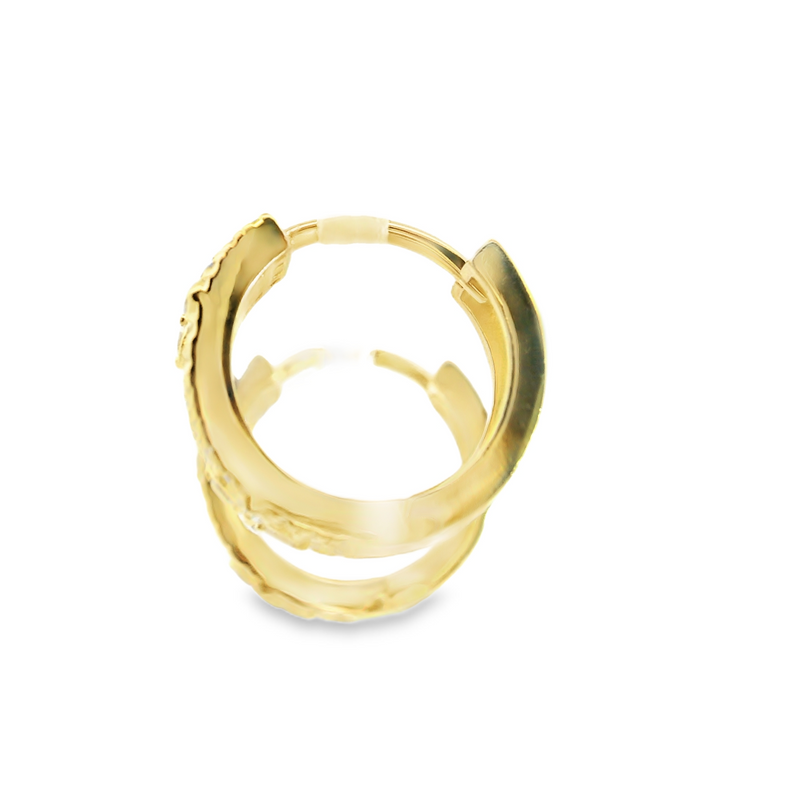 Gold Plated CZ Hoops